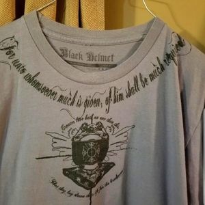 Black Helmet size medium tshirt with verse accent